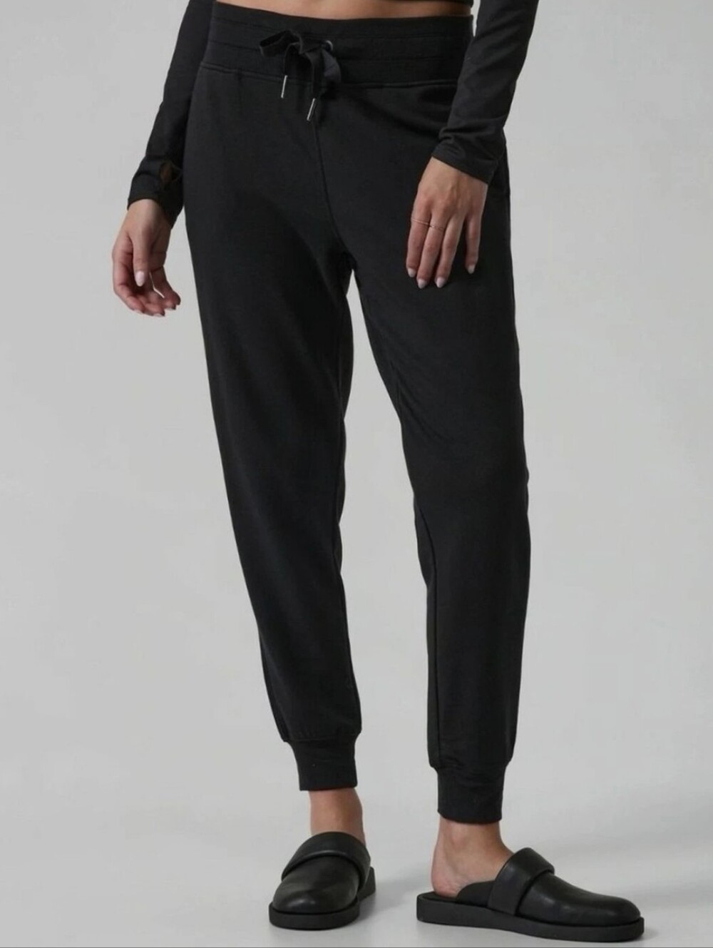 Athleta Balance Black Softest Joggers Drawstring Pants! Size M